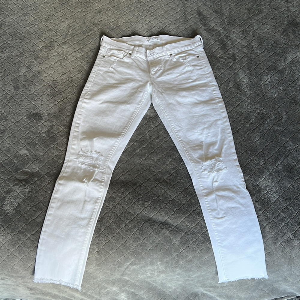 Banana Republic White Ankle & Cropped Jeans